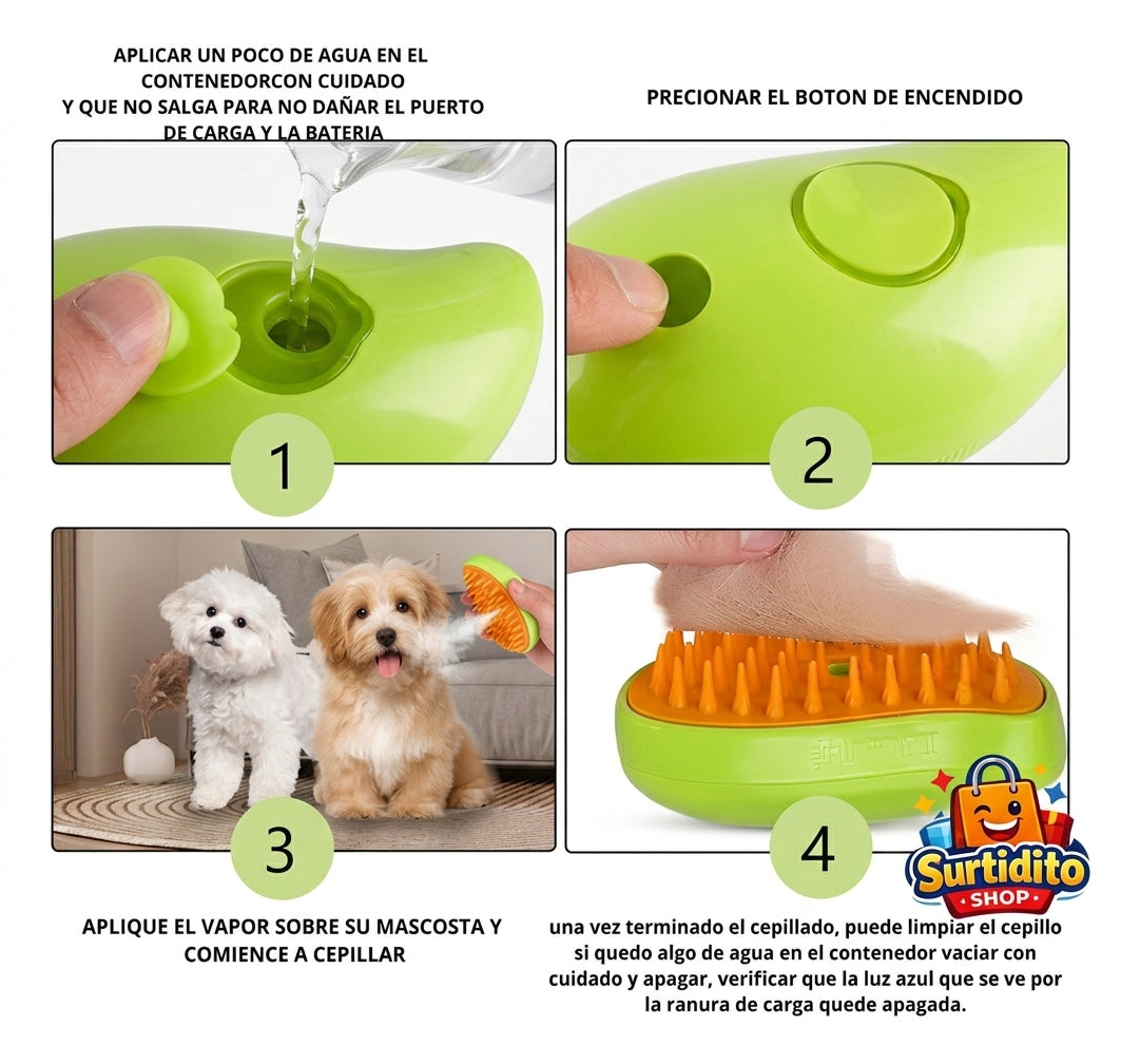 Cepillo a vapor para mascotas🎁