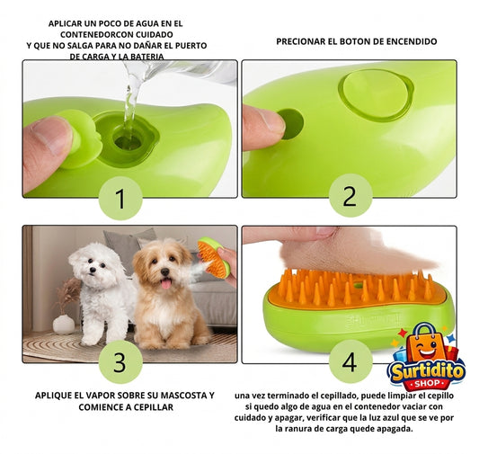 Cepillo a vapor para mascotas🎁