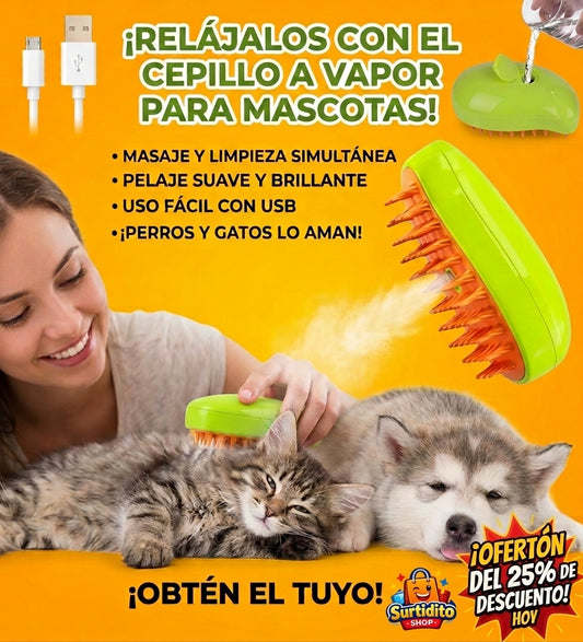 Cepillo a vapor para mascotas🎁