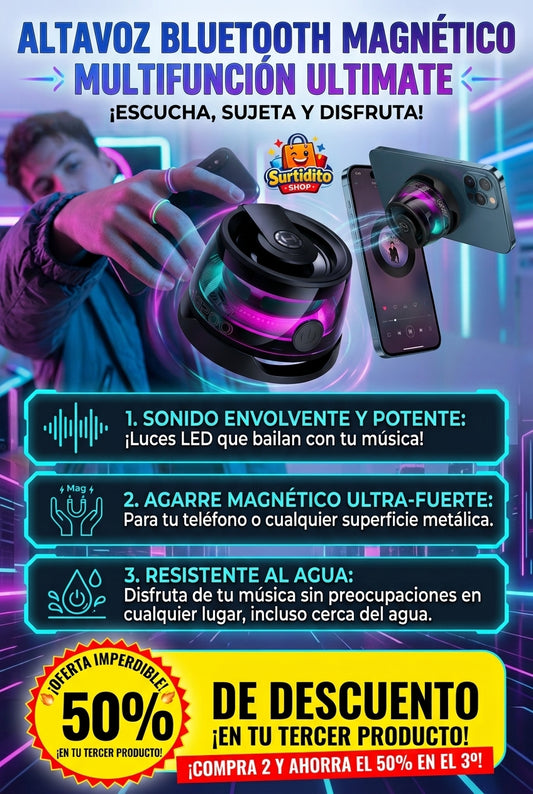 Parlante Bluetooth Magnético Portátil